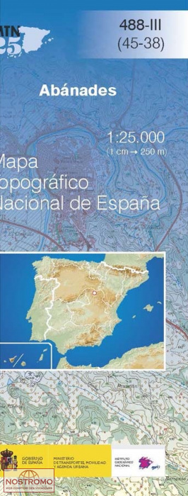 488-3 ABÁNADES | carte topographique CNIG