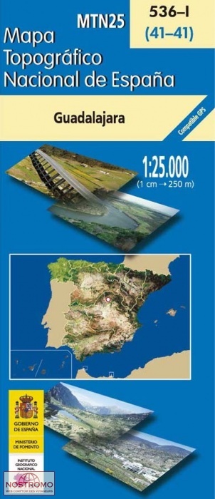 536-1 GUADALAJARA | carte topographique CNIG