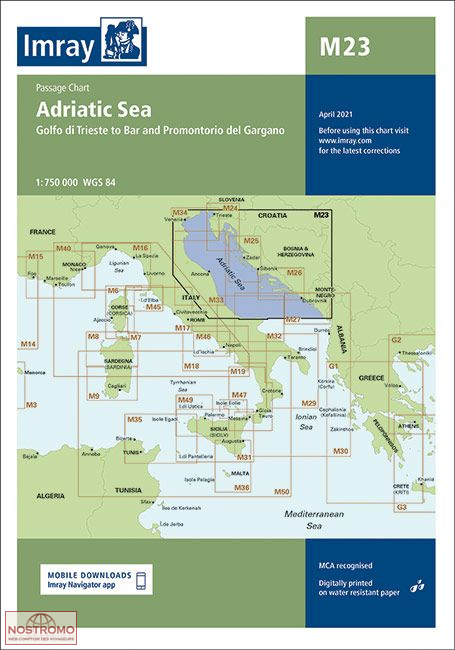 M23 MER ADRIATIQUE | carte marine Imray