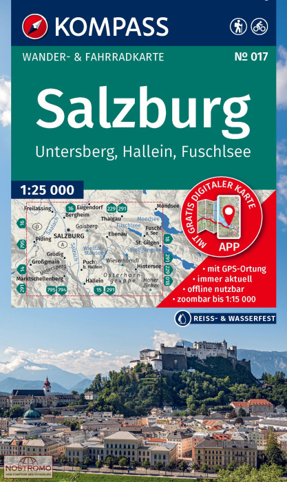 SALZBURG 017  | carte de randonnée Kompass