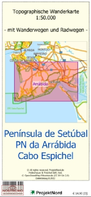 PENÍNSULA DE SETÚBAL - PN DA ARRÁBIDA - CABO ESPICHEL | carte topographique Projektnord
