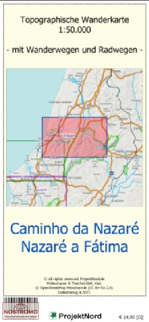 CAMINHO DA NAZARÉ - NAZARÉ A FÁTIMA | carte topographique Projektnord