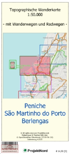 PENICHE - SÃO MARTINHO DO PORTO - BERLENGAS | carte topographique Projektnord