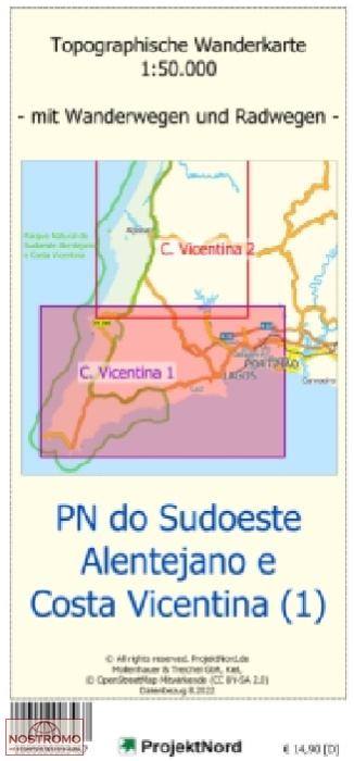 PN DO SUDOESTE ALENTEJANO E COSTA VICENTINA (1) | carte topographique Projektnord