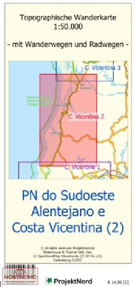 N DO SUDOESTE ALENTEJANO E COSTA VICENTINA (2) | carte topographique Projektnord