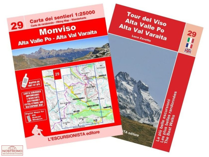 29 MONVISO | carte de randonnée l'Escursionista