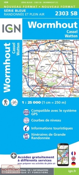 2303SB WORMHOUT | carte de randonnée IGN