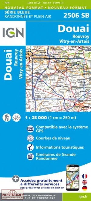 2506SB DOUAI | carte de randonnée IGN