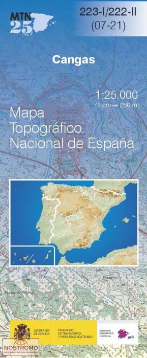 223-1/222-2 CANGAS | carte topographique CNIG