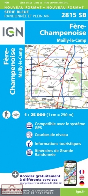 2815SB FÈRE-CHAMPENOISE | carte de randonnée IGN