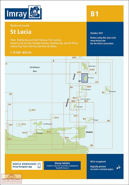 B1 SAINTE-LUCIE | carte marine Imray