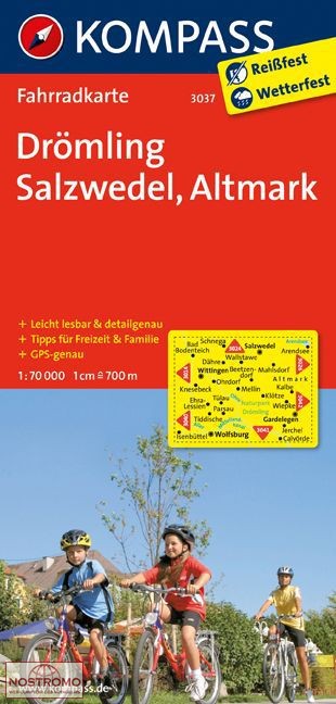 3037 DRÖMLING - SALZWEDEL - ALTMARK | Kompass cycling map