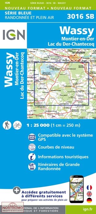 3016SB WASSY | carte de randonnée IGN