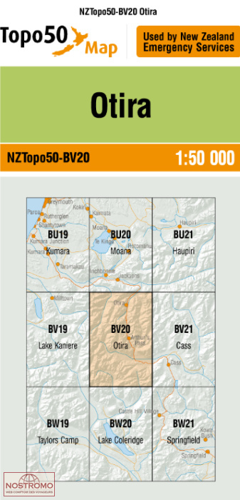 BV20 OTIRA | carte topographique LINZ