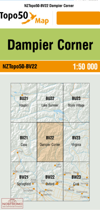 BV22 DAMPIER CORNER | carte topographique LINZ