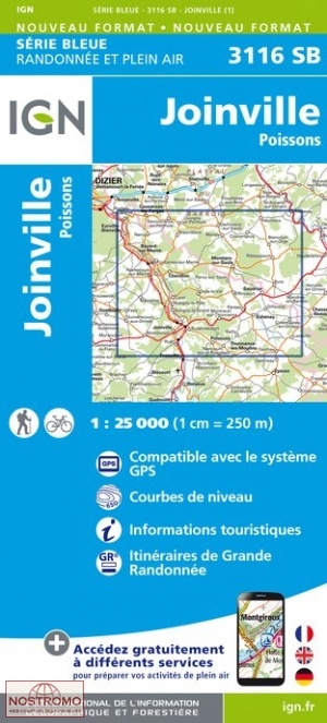 3116SB JOINVILLE - POISSONS | carte de randonnée IGN