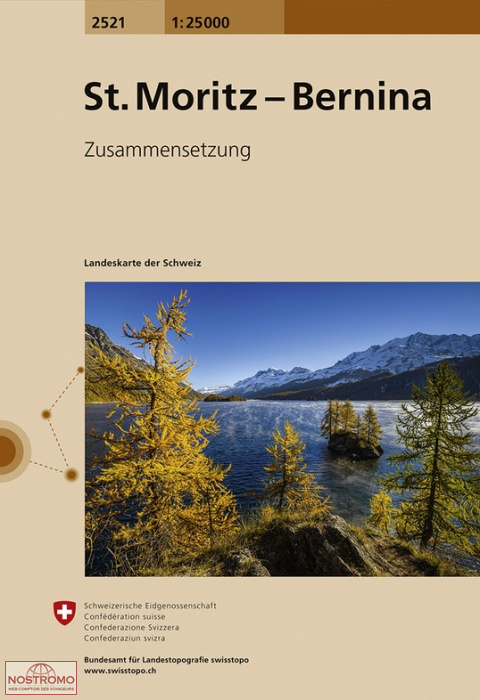 2521 ST. MORITZ - BERNINA | Swisstopo topographic map