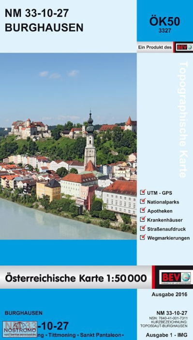 3327 BURGHAUSEN | carte topographique BEV