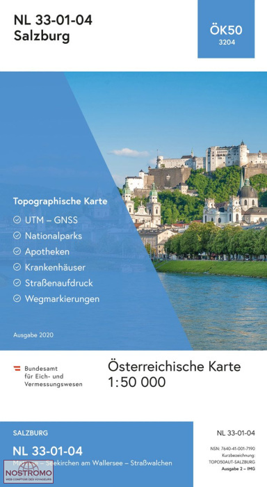 3204 SALZBURG | carte topographique BEV