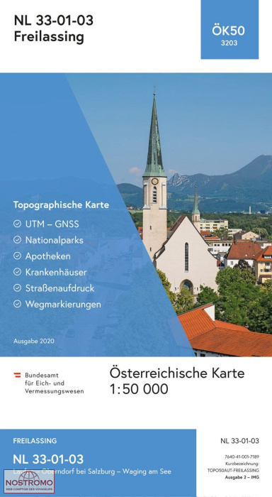 3203 FREILASSING | carte topographique BEV