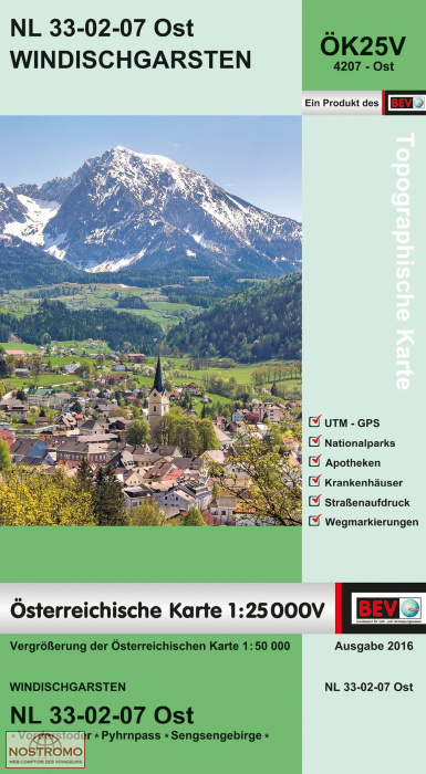 4207-OST WINDISCHGARSTEN | carte topographique BEV