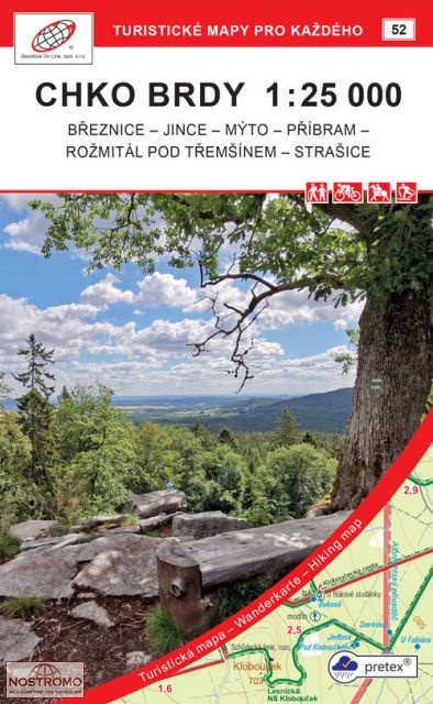 CHKO BRDY - 52 | Geodezie On Line hiking map