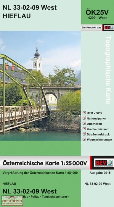 4209-WEST HIEFLAU | carte topographique BEV
