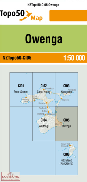 CI05 OWENGA | carte topographique LINZ