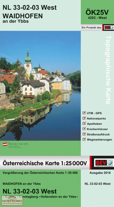 4203-WEST WAIDHOFEN AN DER YBBS | carte topographique BEV