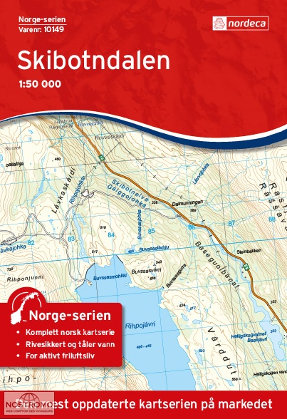 10149 SKIBOTNDALEN | carte topographique Nordeca