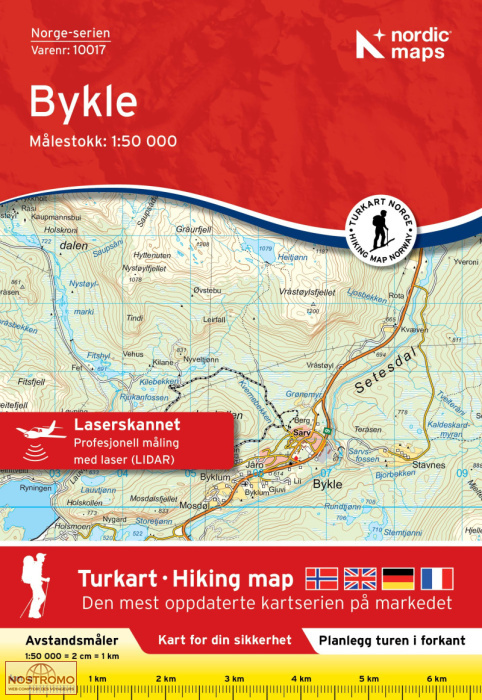 10017 BYKLE | carte topographique Nordic Maps