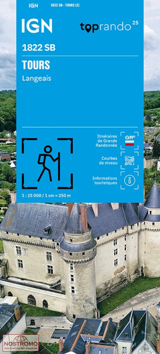 1822SB TOURS - LANGEAIS | IGN hiking map