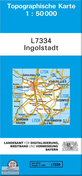 L7334 INGOLSTADT | carte topographique LDBV