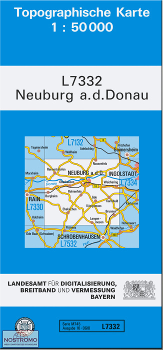 L7332 NEUBURG A. D. DONAU | carte topographique LDBV