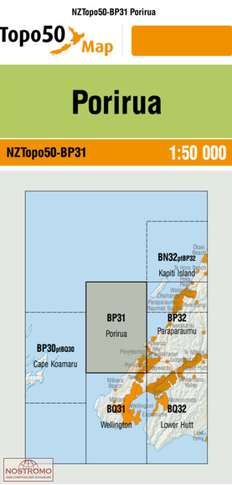 BP31 PORIRUA | carte topographique LINZ
