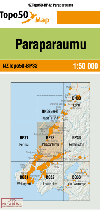 BP32 PARAPARAUMU | carte topographique LINZ