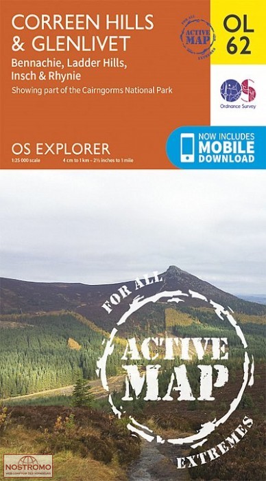 OL62 CORREEN HILLS & GLENLIVET | OS hiking map