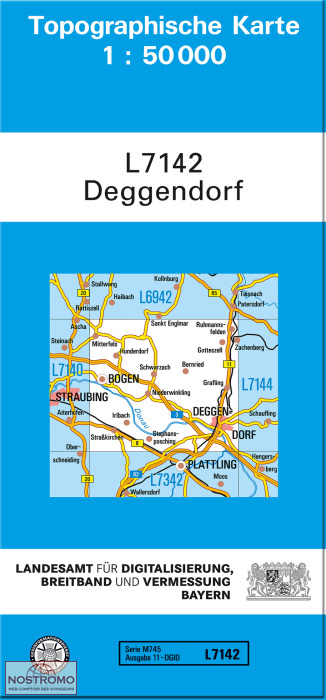 L7142 DEGGENDORF | carte topographique LDBV