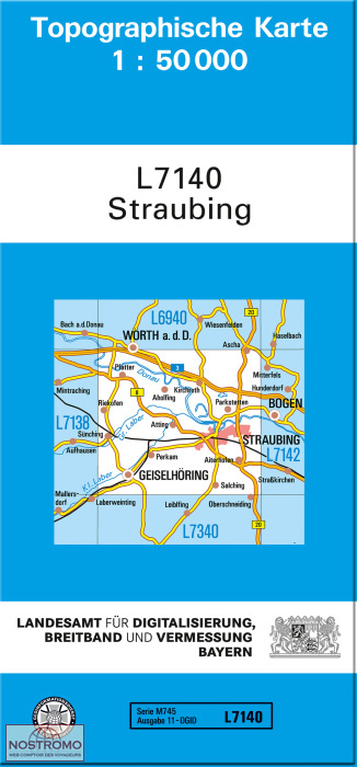 L7140 STRAUBING | carte topographique LDBV
