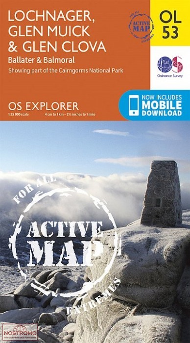 OL53 LOCHNAGAR, GLEN MUICK & GLEN COVA | OS hiking map