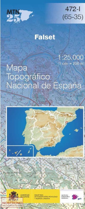 472-1 FALSET | carte topographique CNIG