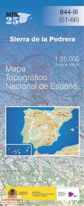 844-3 SIERRA DE LA PEDRERA | CNIG topographical map