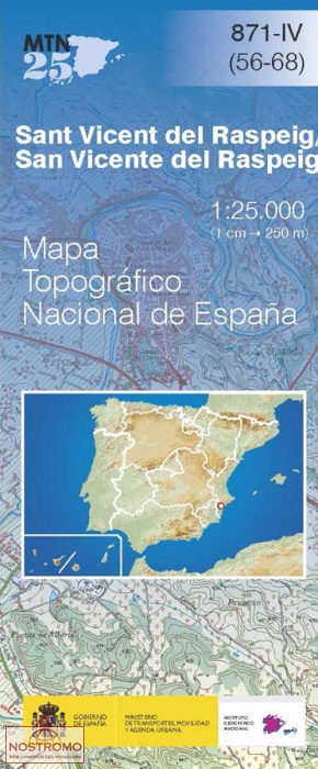 871-4 SANT VICENT DEL RASPEIG/SAN VICENTE DEL RASPEIG | carte topographique CNIG