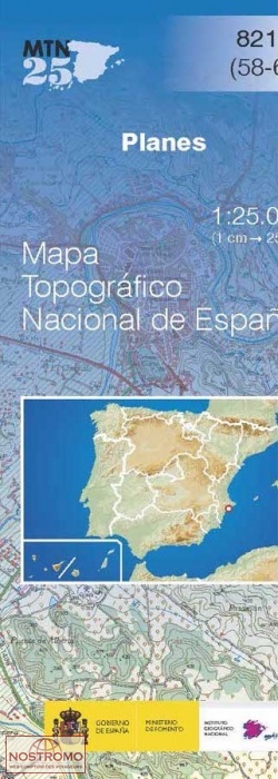 821-2 PLANES | carte topographique CNIG