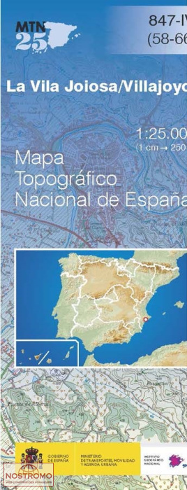 847-4 LA VILA JOIOSA/VILLAJOYOSA | carte topographique CNIG