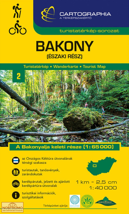 02 BAKONY (NORD) | carte de randonnée Cartographia