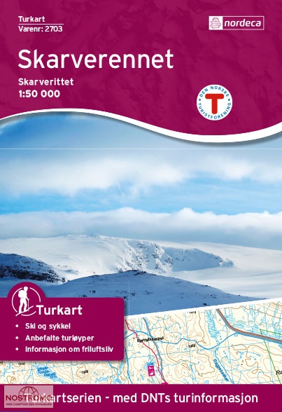 2703 SKARVERENNET | carte de randonnée Nordeca