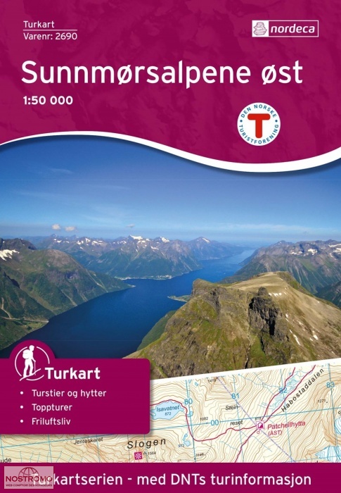 2690 SUNNMØRSALPANE ØST | carte de randonnée Nordeca