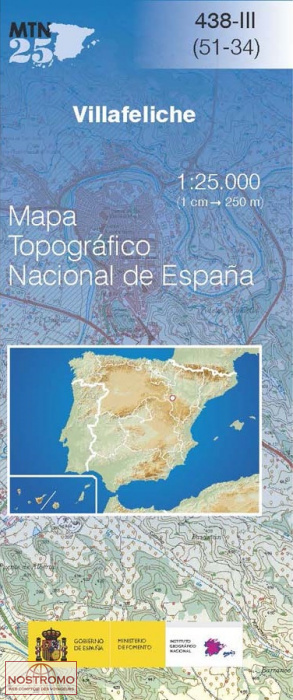 438-4 VILLAREAL DE HUERVA | carte topographique CNIG