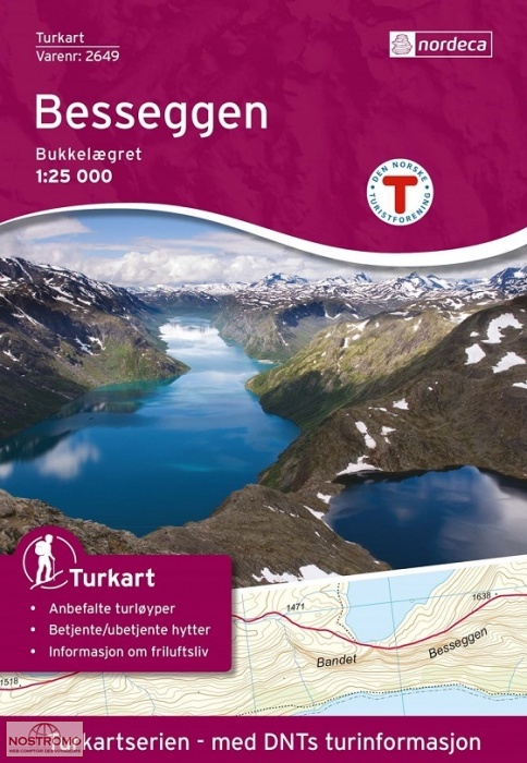2649 BESSEGGEN - BUKKELÆGRET | carte de randonnée Nordeca